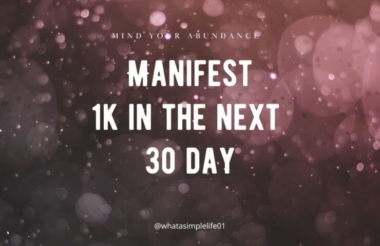 Manifest 1k in your next 30 day