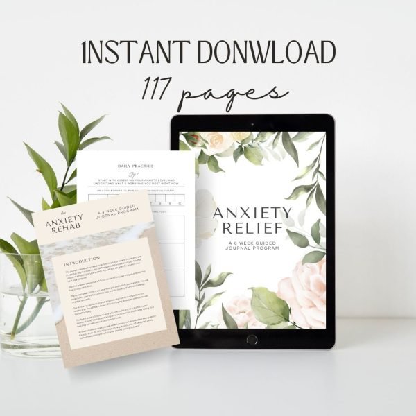 Anxiety release planner/journal, INSTANT DOWNLOAD PDF printable/Goodnotes with bonus minimalist style