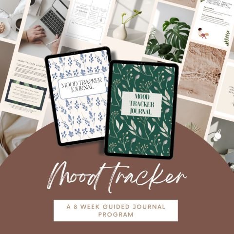 Mood tracker planner/journal, INSTANT DOWNLOAD PDF printable/Goodnotes with bonus minimalist style