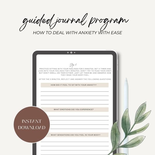 Anxiety release planner/journal, INSTANT DOWNLOAD PDF printable/Goodnotes with bonus minimalist style